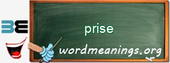 WordMeaning blackboard for prise